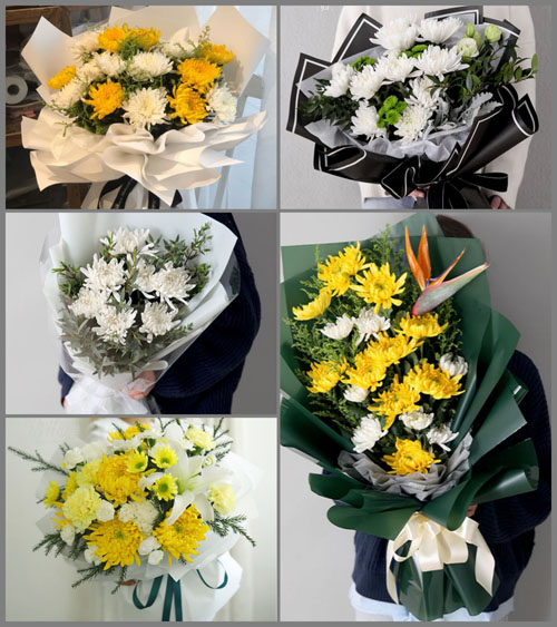 江西九江瑞昌市黄金乡白事花束代送